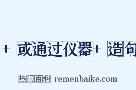 +或通过仪器+造句是什么意思的图片